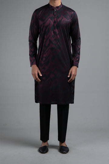 Embroiodered Kurta Black