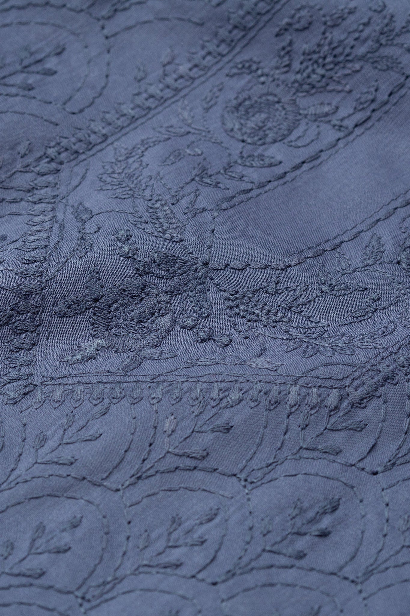 Egyptian Cotton Embroidered Blue