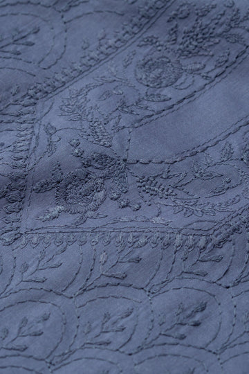 Egyptian Cotton Embroidered Blue