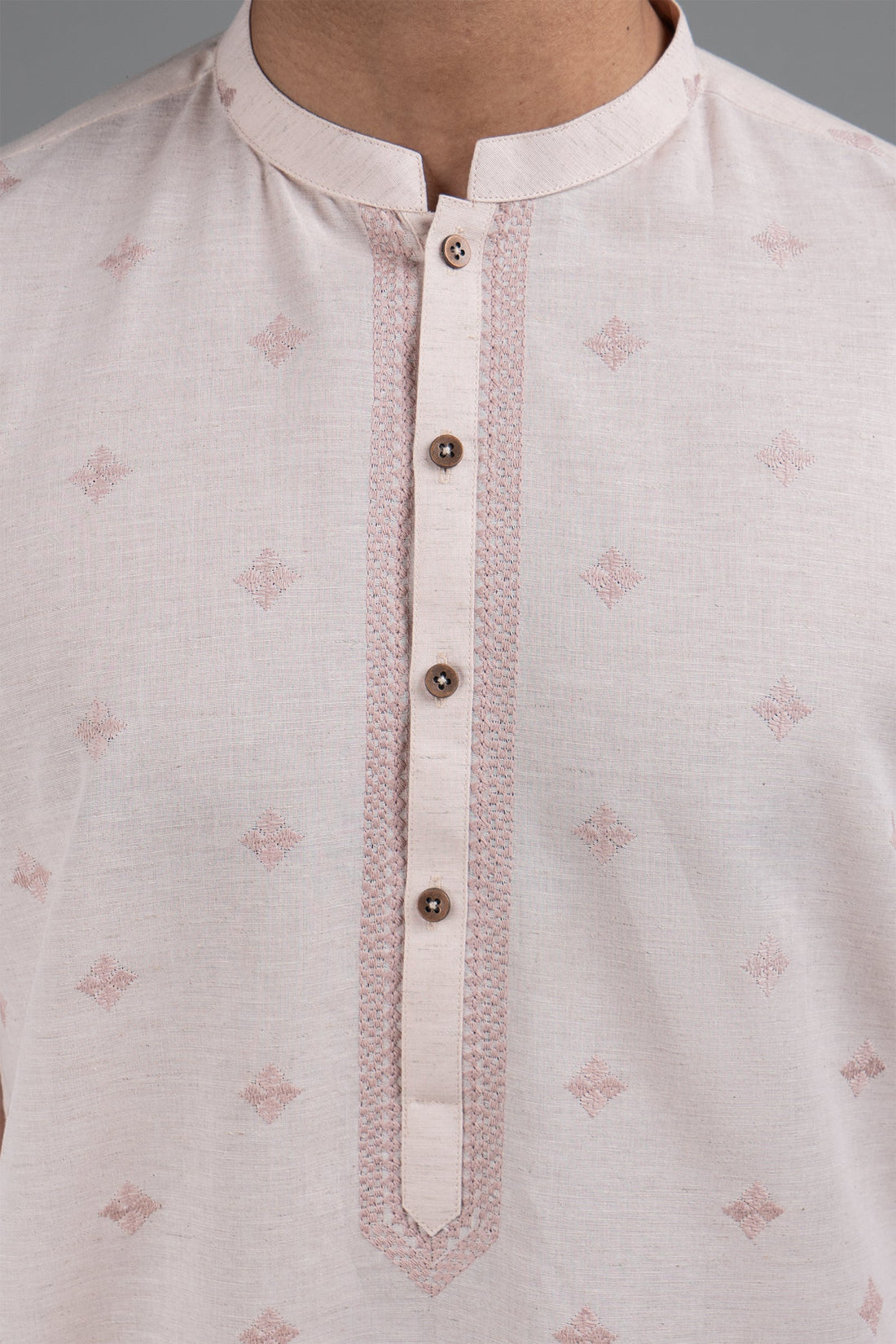 Embroidered Kurta Pink