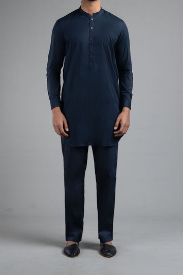 Short Kurta Trouser Navy Blue