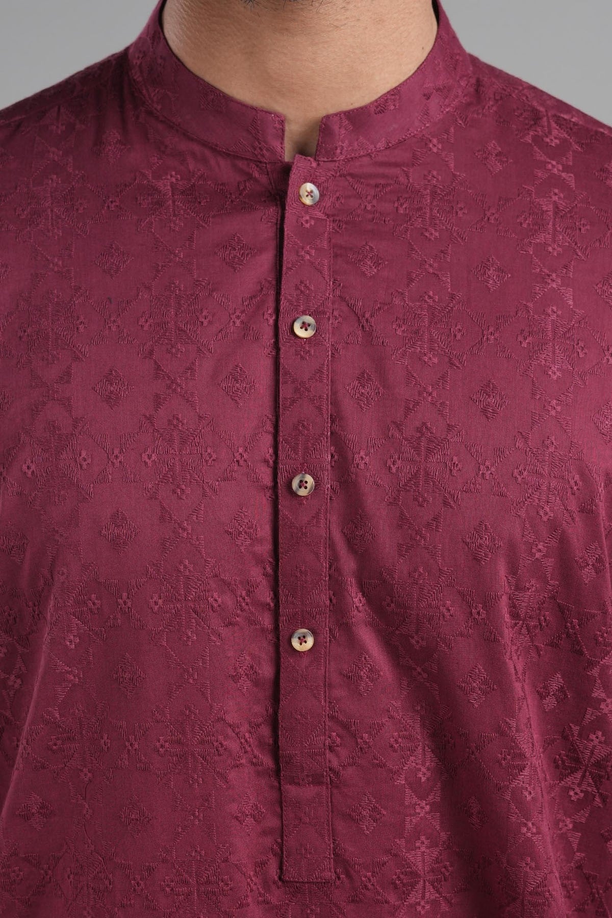 Embroidered Kurta RDM Maroon