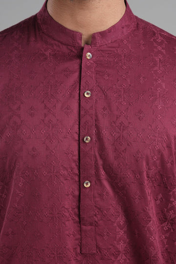 Embroidered Kurta RDM Maroon