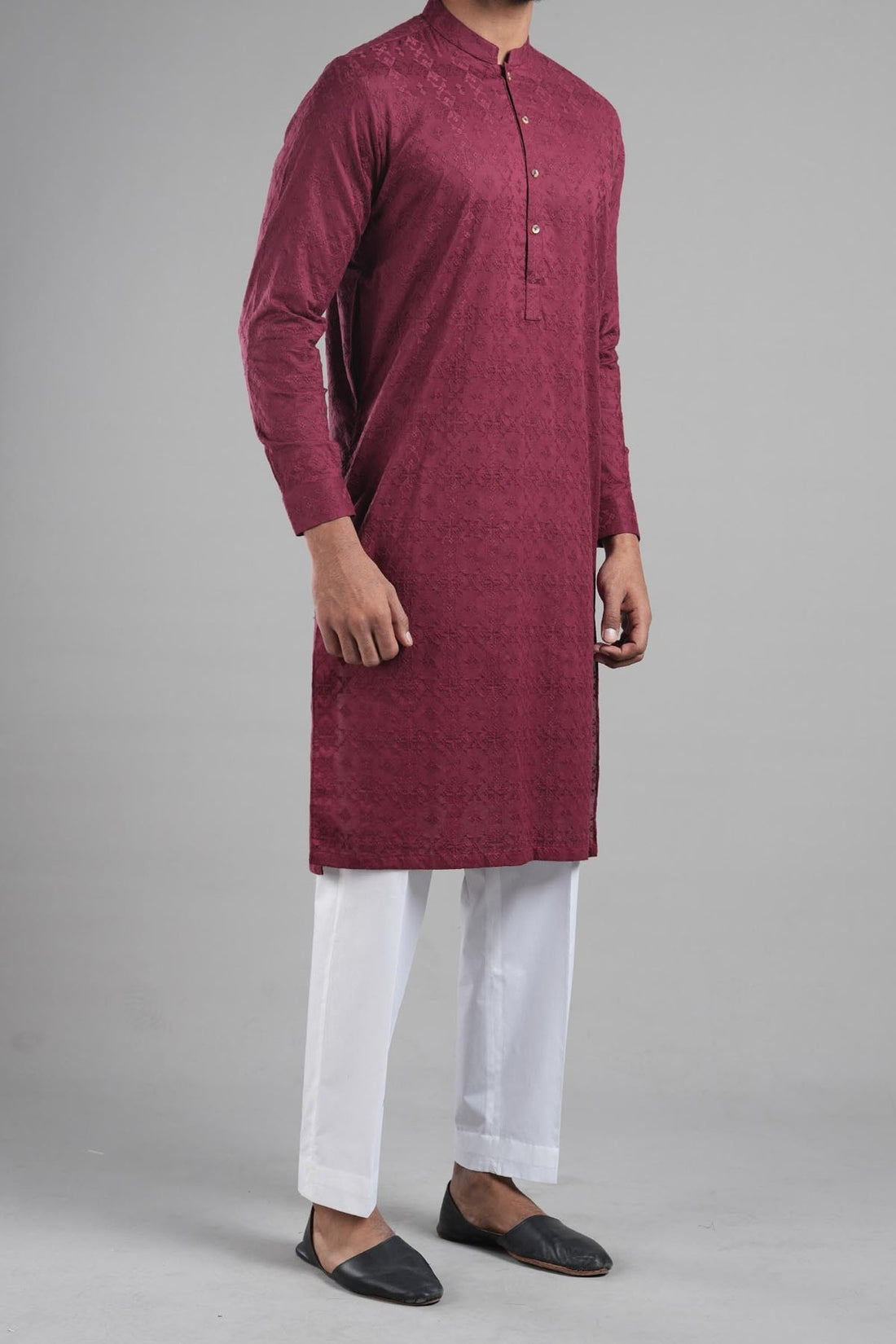 Embroidered Kurta RDM Maroon