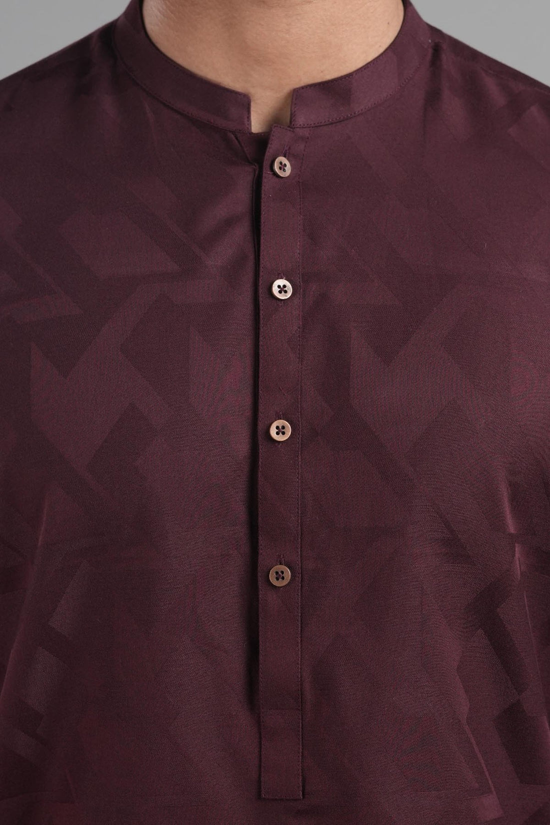 Jacquard Kurta Maroon