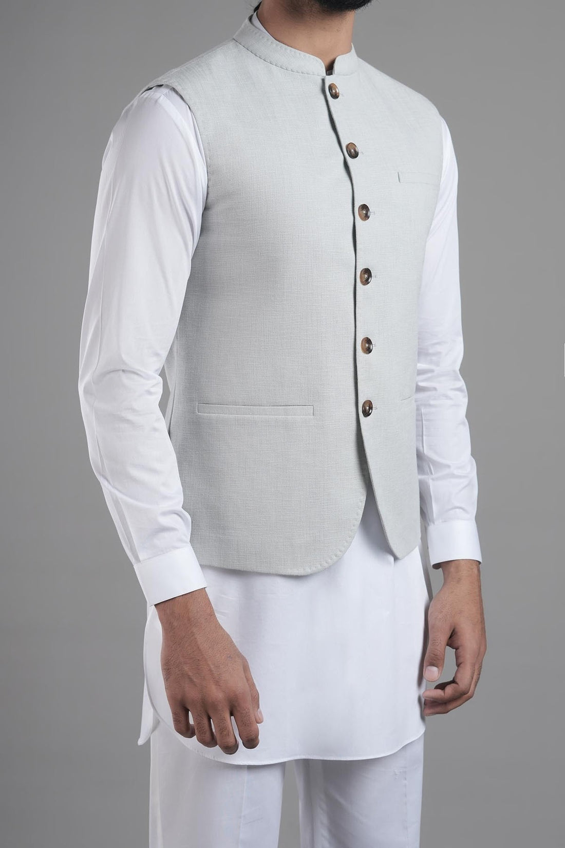 Cotton Waistcoat Grey