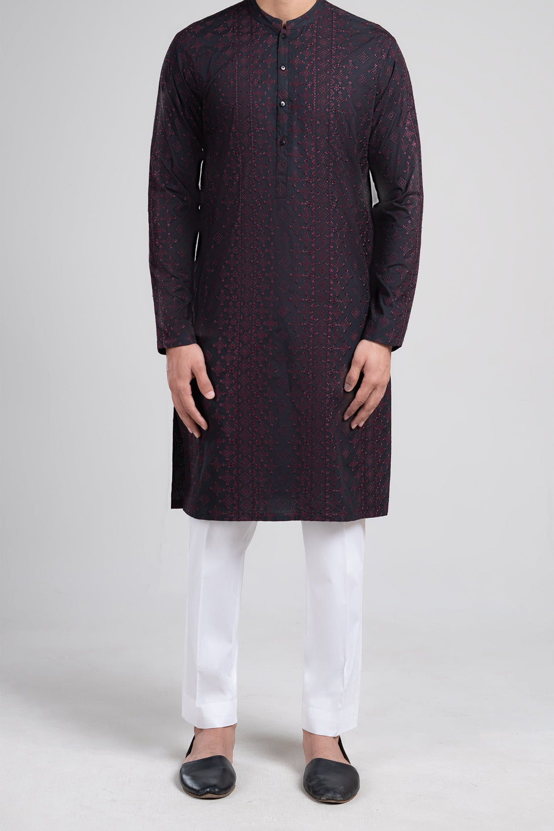 Embroiodered Kurta Black