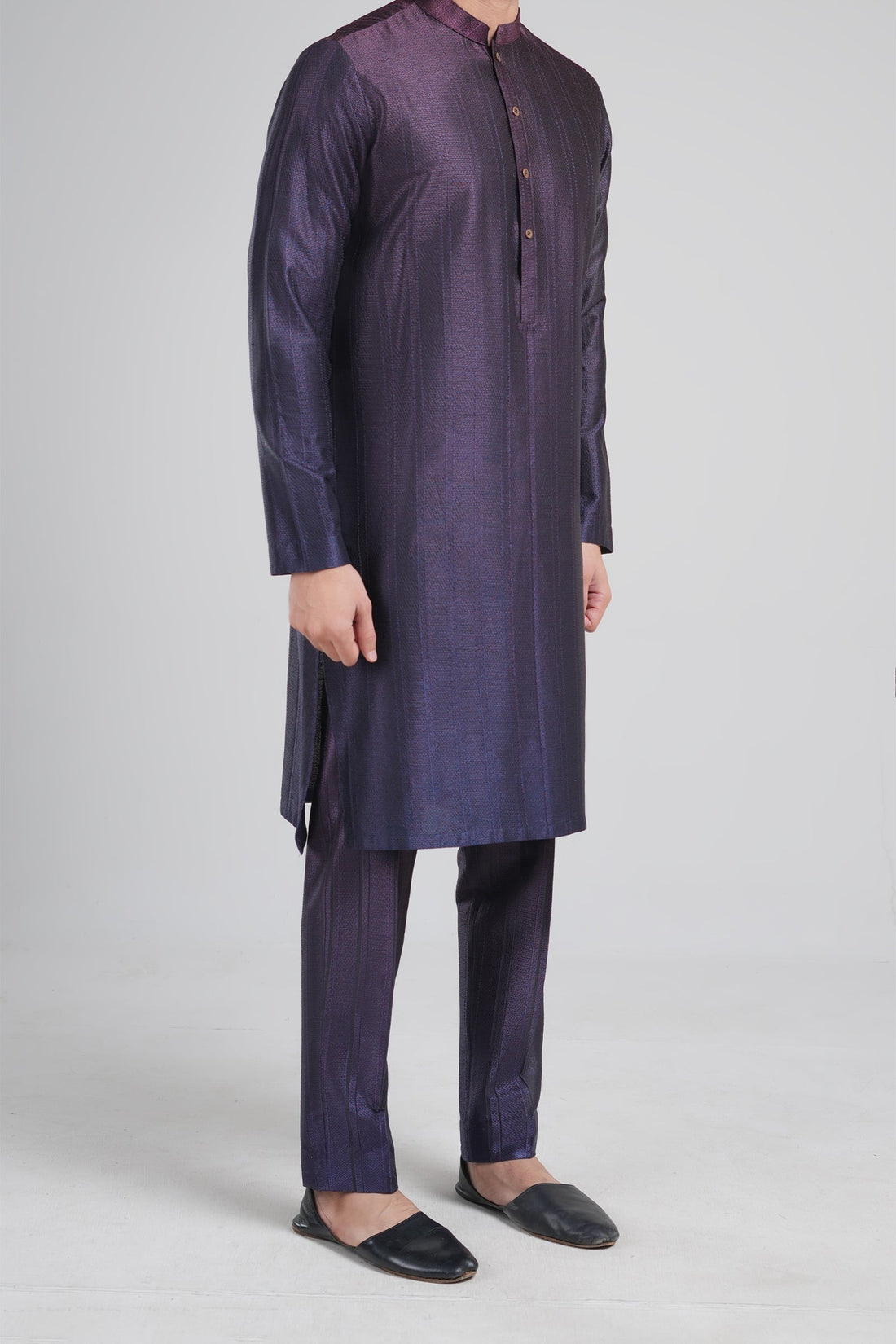 Embroidered Kurta Navy Blue