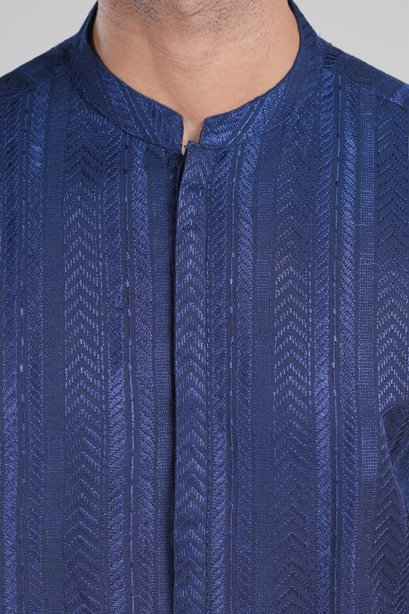 Embroidered Kurta Blue