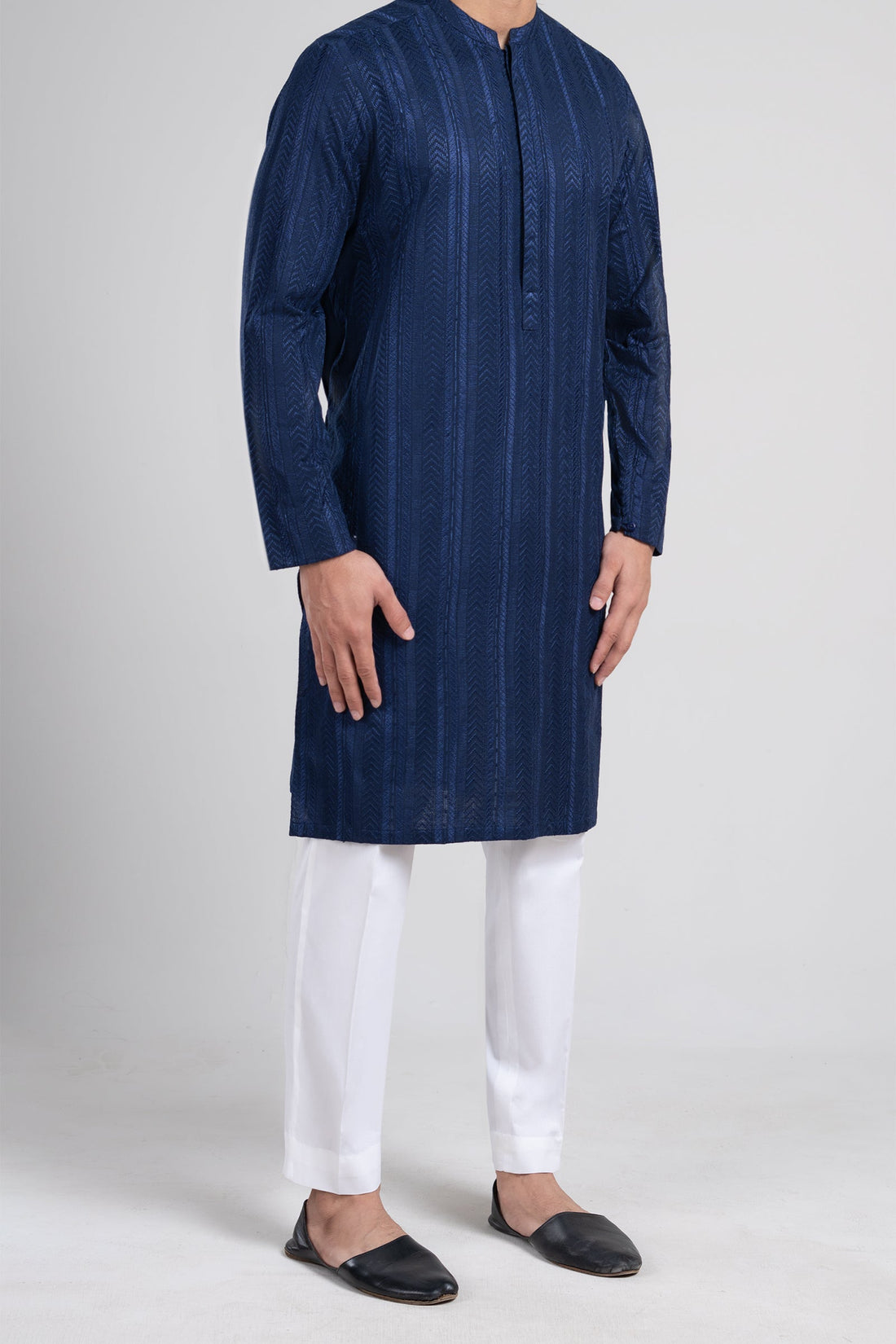 Embroidered Kurta Blue