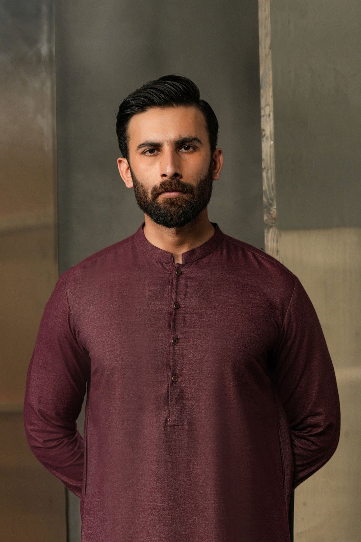 KURTA TROUSER-MAROON
