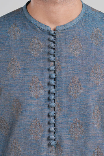 Embroidered Kurta Blue