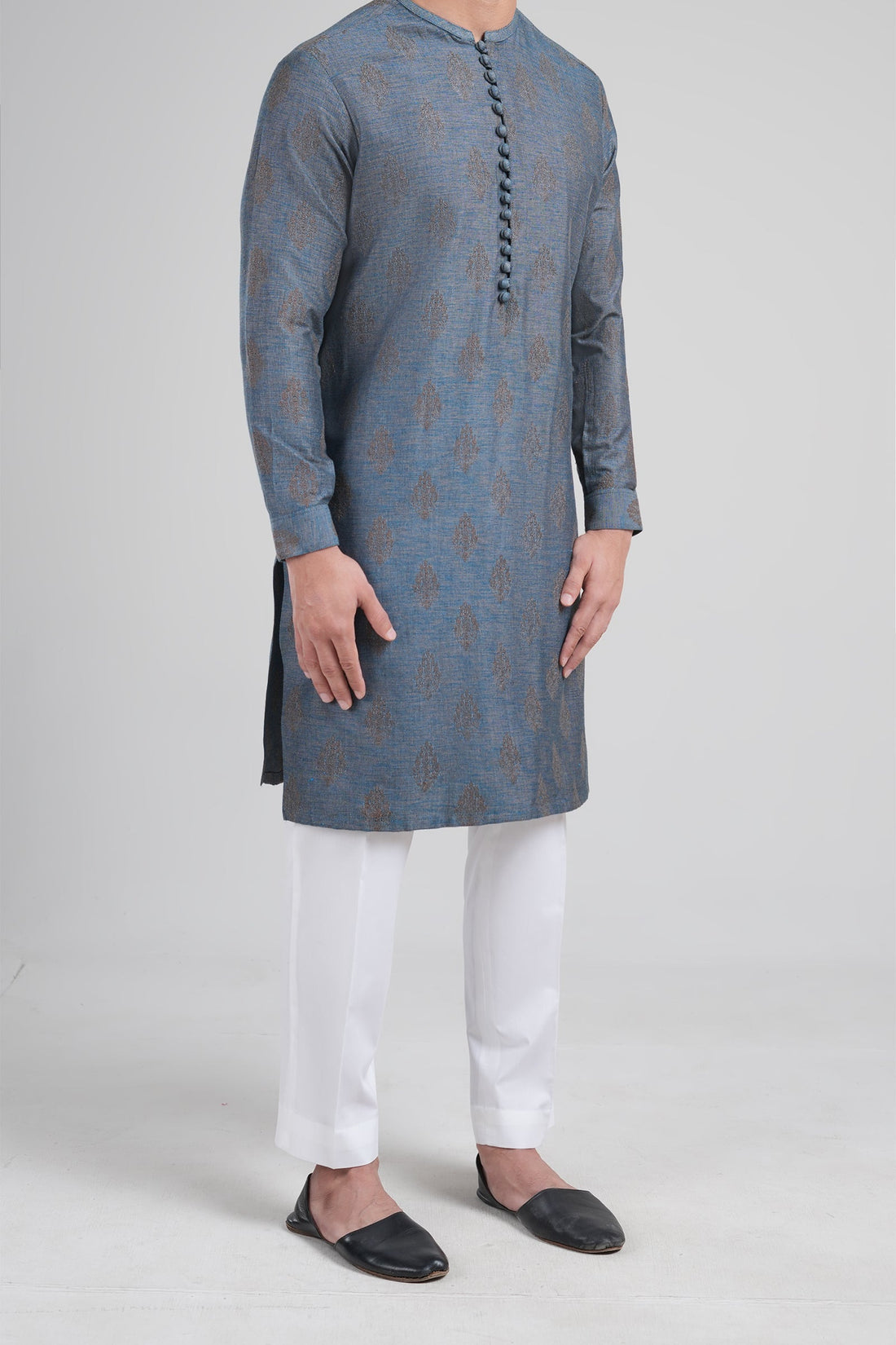 Embroidered Kurta Blue