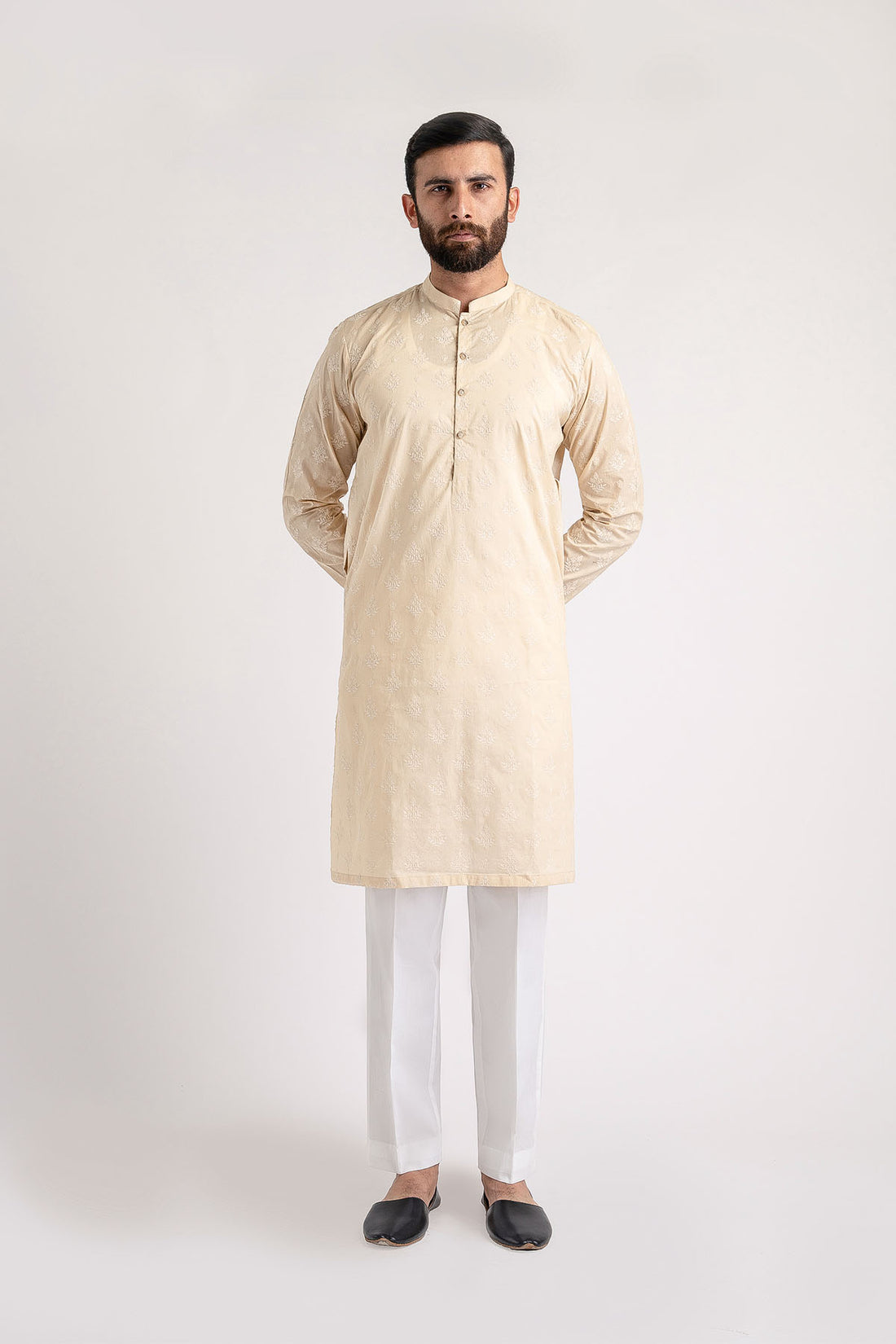 EMBROIDERED-KURTA-BEIGE