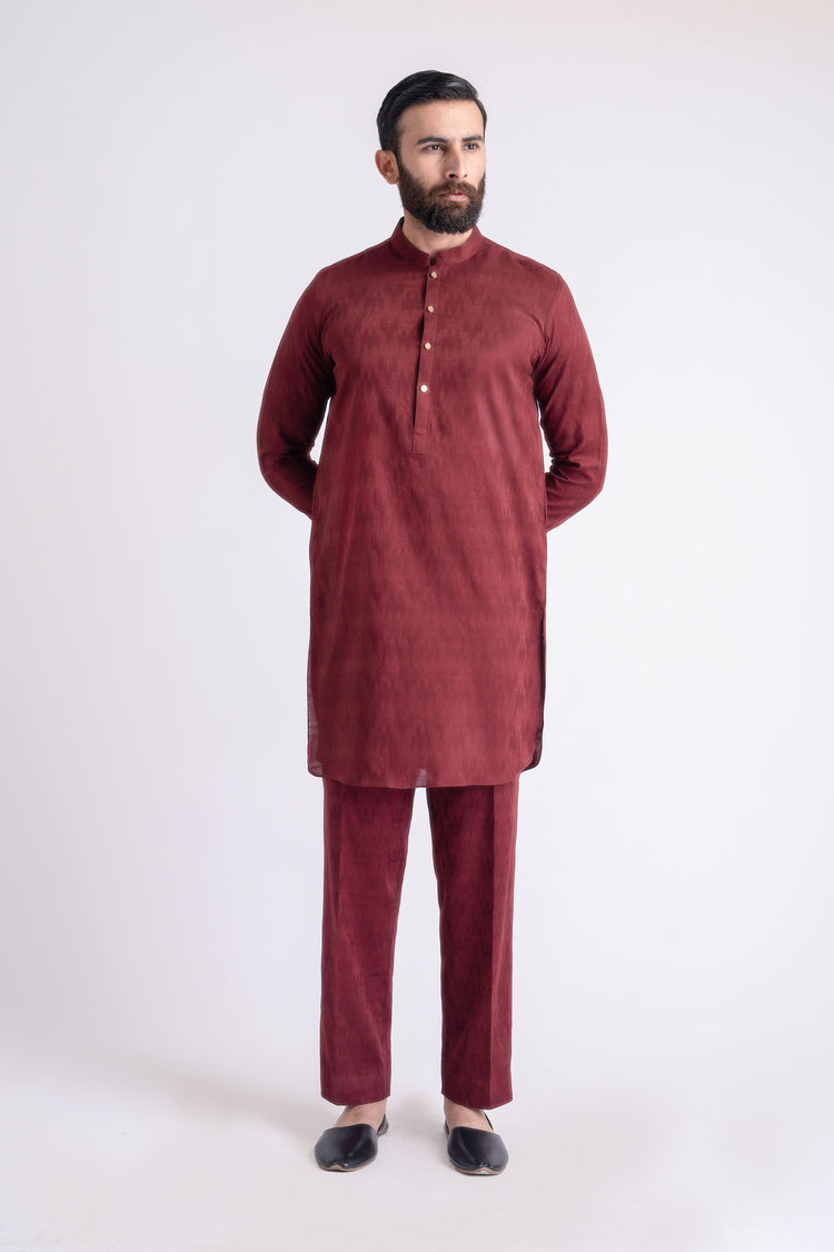 Crow Black - Kurta Trouser/Shalwar - 2PC