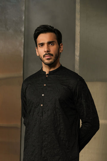 HANDMADE-KURTA-BLACK
