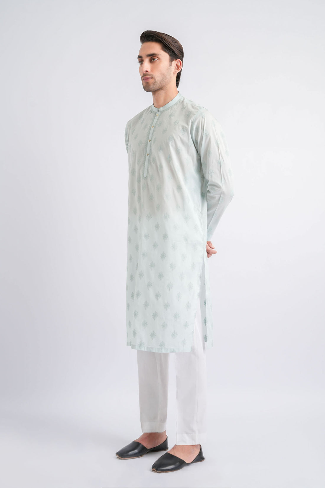 EMBROIDERED-KURTA-MINT-GRN