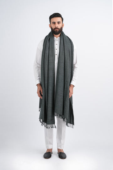 PASHMINA-SHAWL-ARMY-GRN
