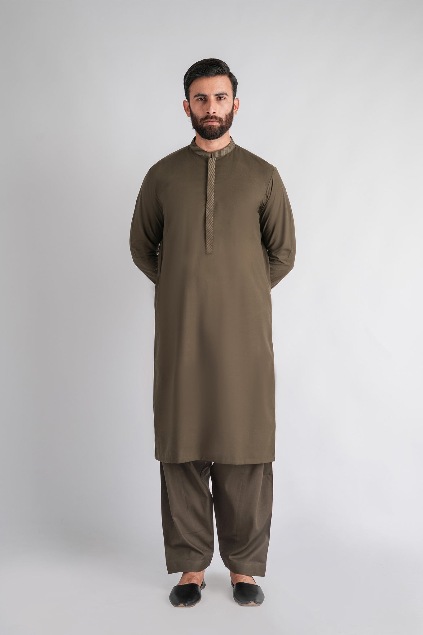 SHALWAR-KAMEEZ-OLIVE
