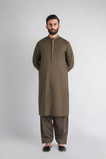 SHALWAR-KAMEEZ-OLIVE