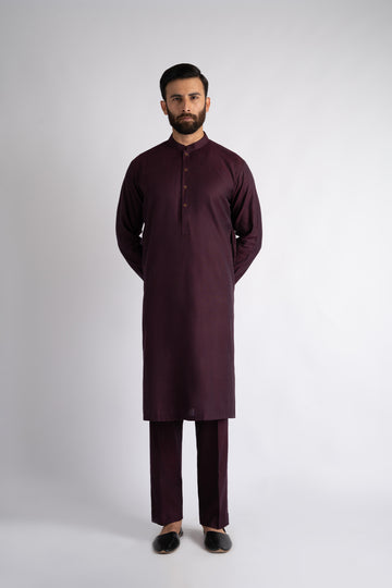 HANDLOOMED-KURTA-TROUSER-MAROON