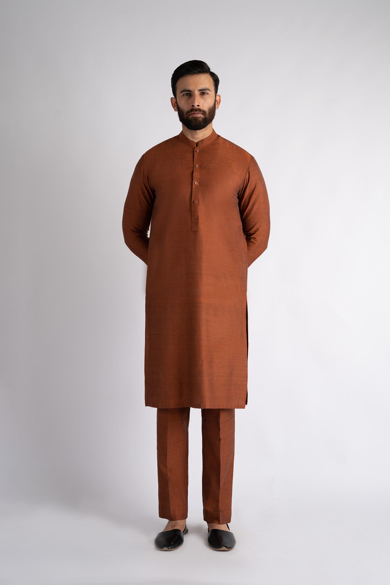 HANDLOOMED-KURTA-TROUSER-ORANGE