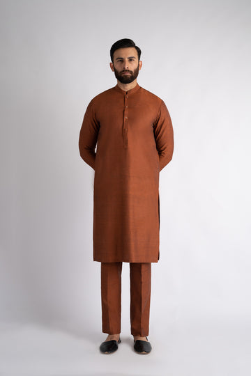 HANDLOOMED-KURTA-TROUSER-ORANGE