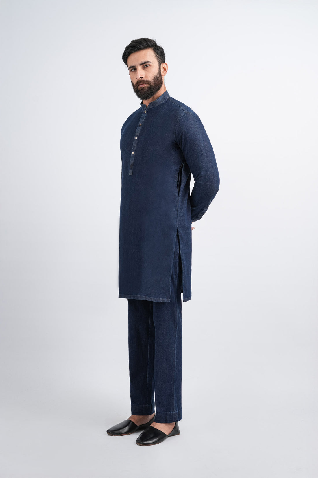 DENIM-KURTA-TROUSER-BLUE