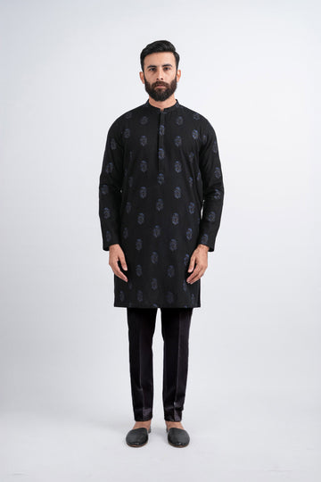 KURTA-TROUSER-BLACK