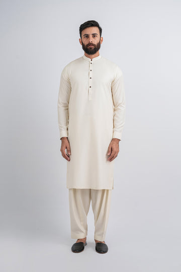 BOSKI KAMEEZ SHALWAR OFF WHITE