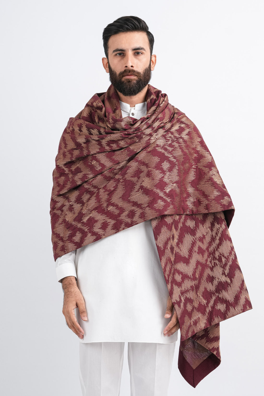 EMBROIDERED-SHAWL-MAROON
