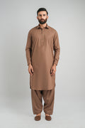 SHALWAR-KAMEEZ-BROWN - shop at Bareezeman