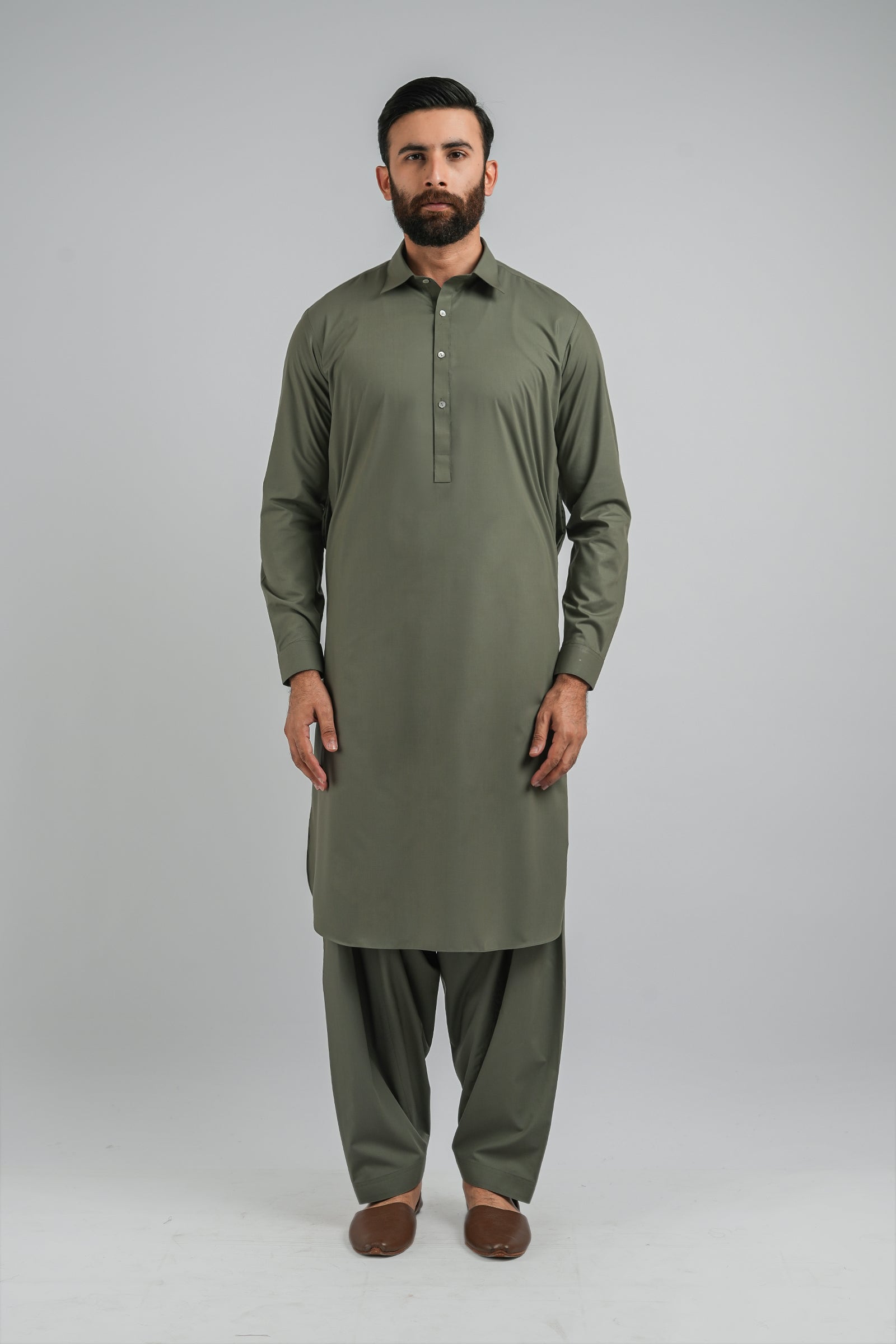 SHALWAR-KAMEEZ-GREEN SHALWAR KAMEEZ