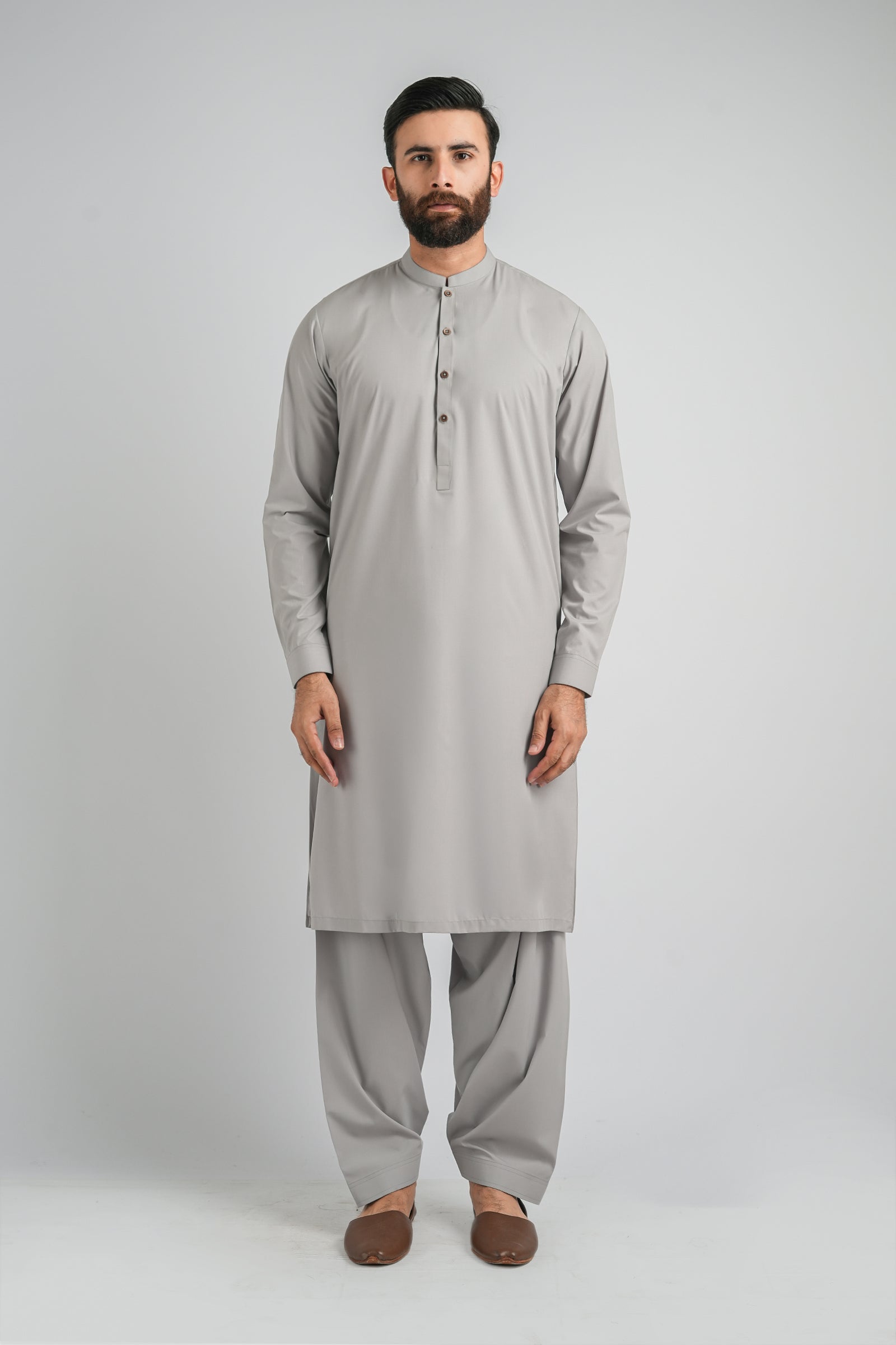 SHALWAR-KAMEEZ-L-GREY SHALWAR KAMEEZ
