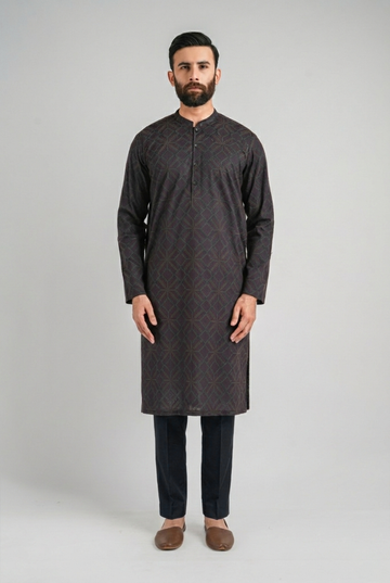 EMBROIDERED-KURTA-TROUSER-NAVY-BLU
