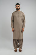 SHALWAR-KAMEEZ-BEIGE - shop at Bareezeman