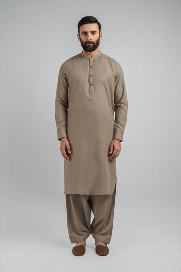 SHALWAR-KAMEEZ-BEIGE - shop at Bareezeman
