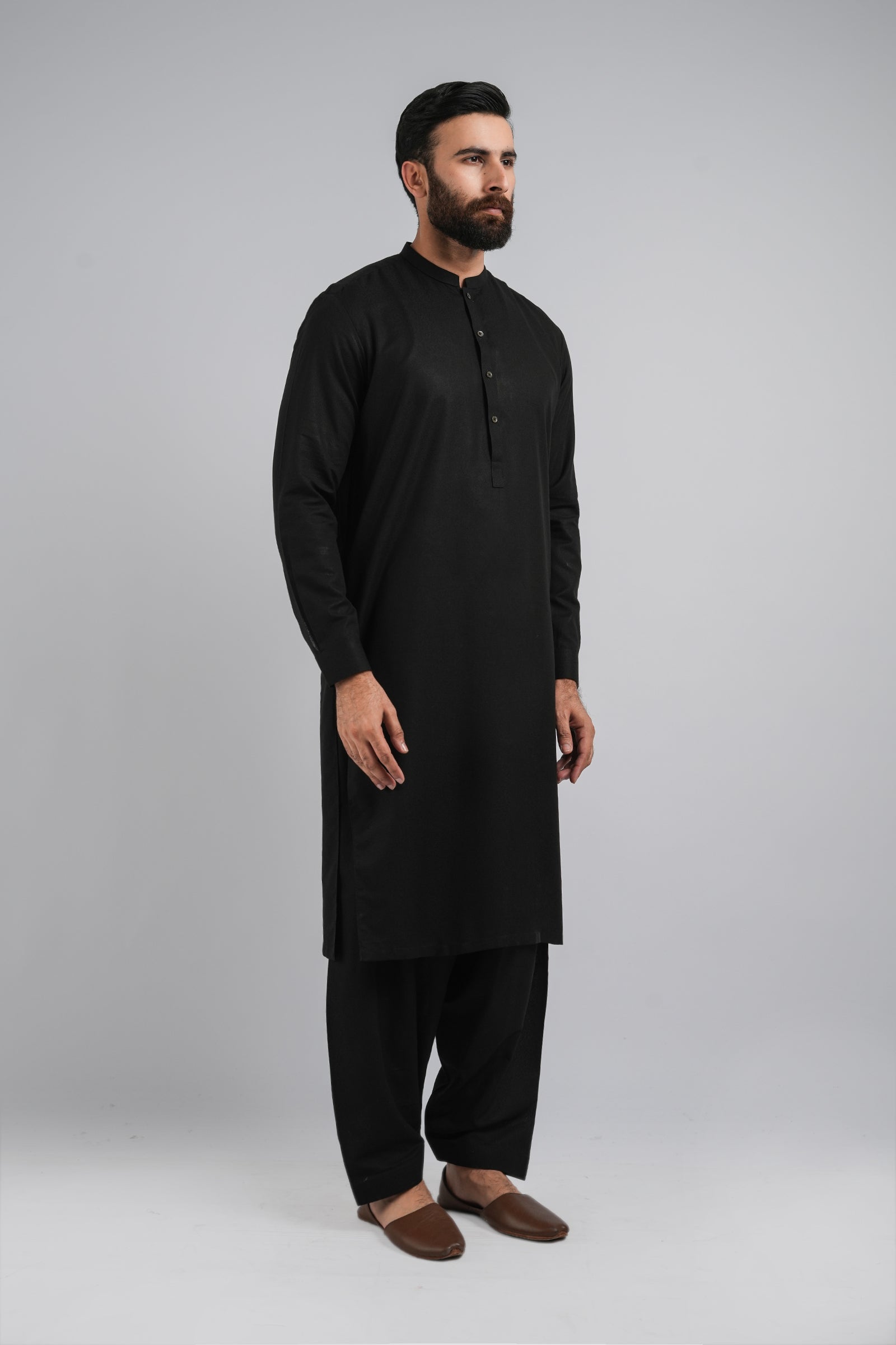SHALWAR-KAMEEZ-BLACK SHALWAR KAMEEZ