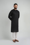 EMBROIDERED-KURTA-BLACK EMBROIDERED KURTA