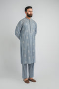 EMBROIDERED-KURTA-TROUSER-SKY-BLUE KURTA TROUSER