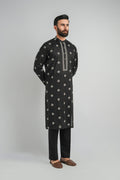 EMBROIDERED-KURTA-TROUSER-BLACK KURTA TROUSER