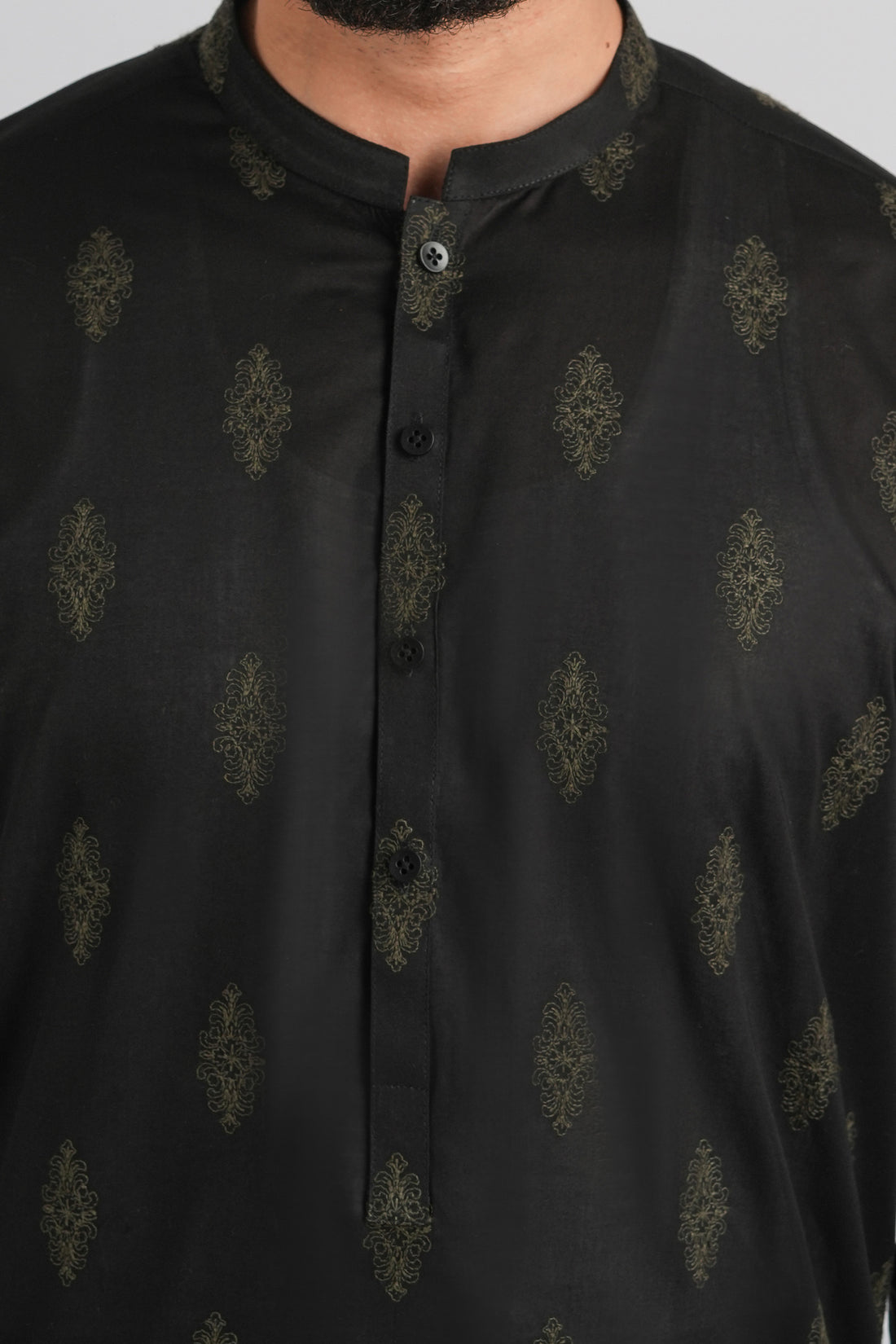 EMBROIDERED-KURTA-TROUSER-BLACK