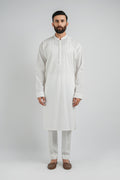 EMBROIDERED-KURTA-WHITE - shop at Bareezeman