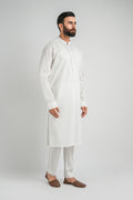 EMBROIDERED-KURTA-WHITE EMBROIDERED KURTA