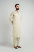 EMBROIDERED-KURTA-TROUSER-IVORY KURTA TROUSER
