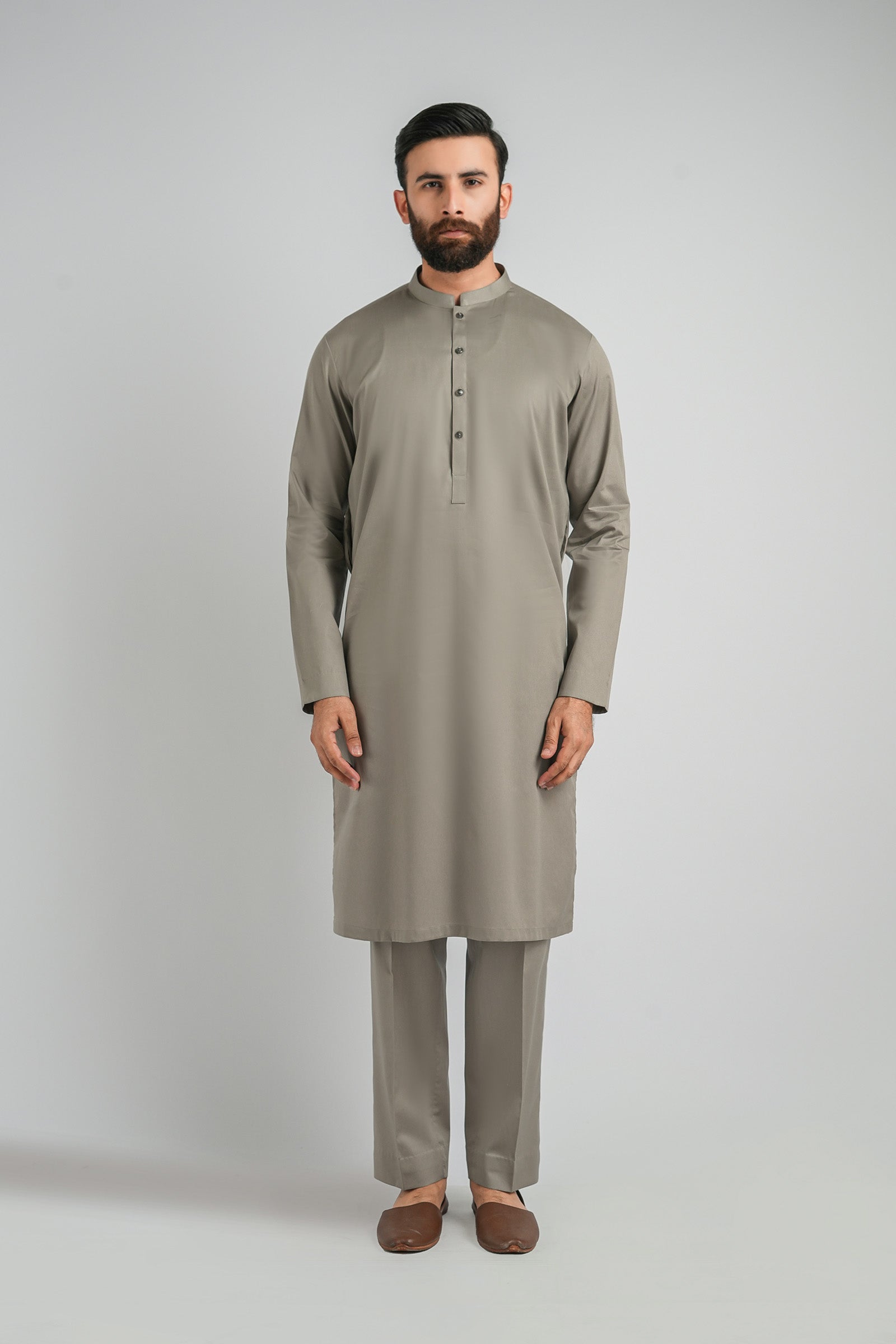 LONG-KURTA-TROUSER-GREY - shop at Bareezeman