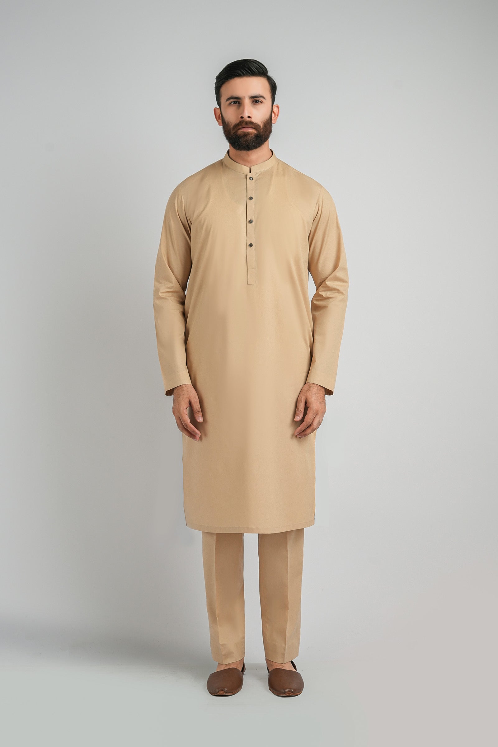 LONG-KURTA-TROUSER-BROWN KURTA TROUSER