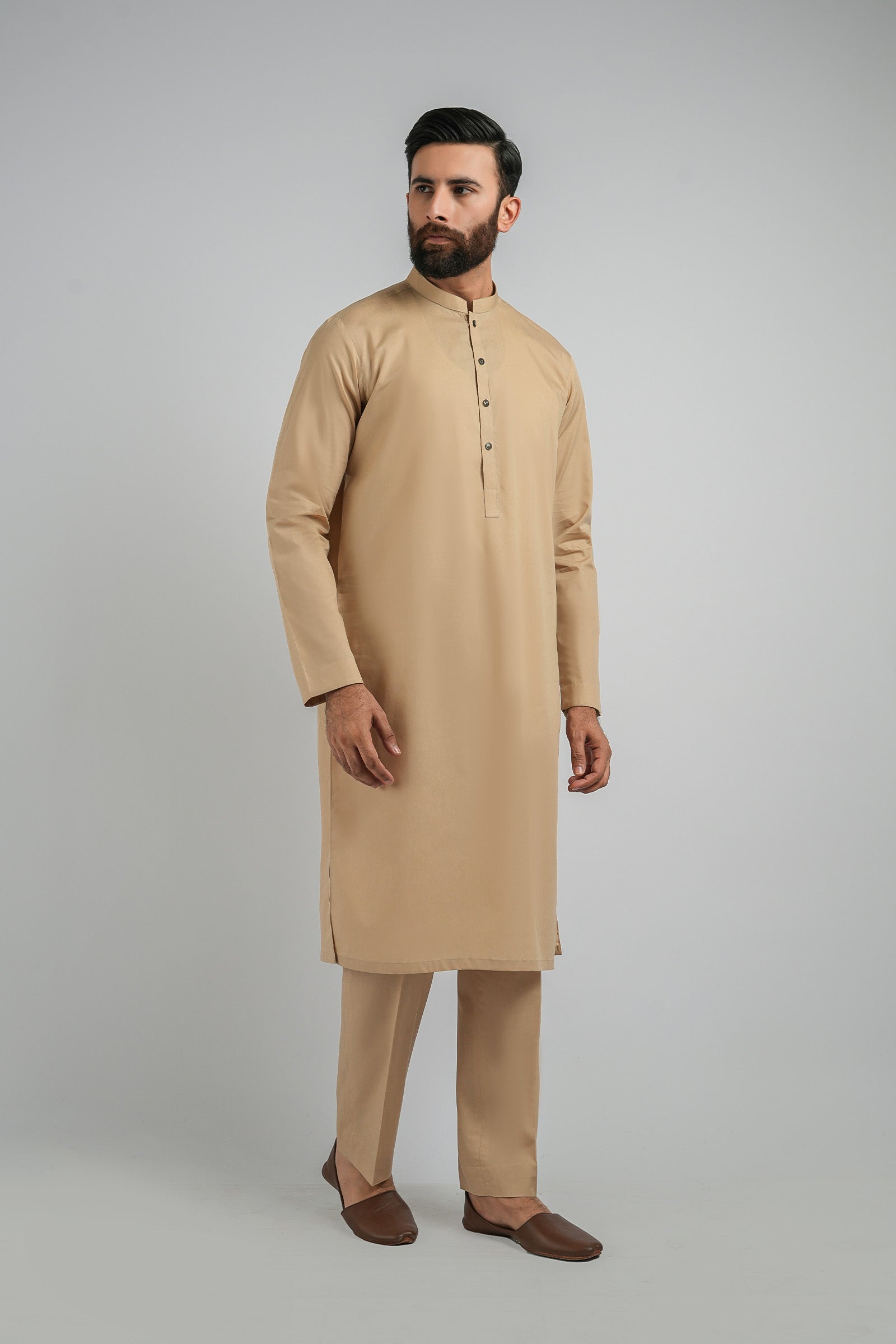 LONG-KURTA-TROUSER-BROWN KURTA TROUSER