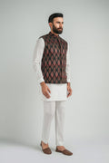 EMBROIDERED-WAISTCOAT-BLACK - shop at Bareezeman
