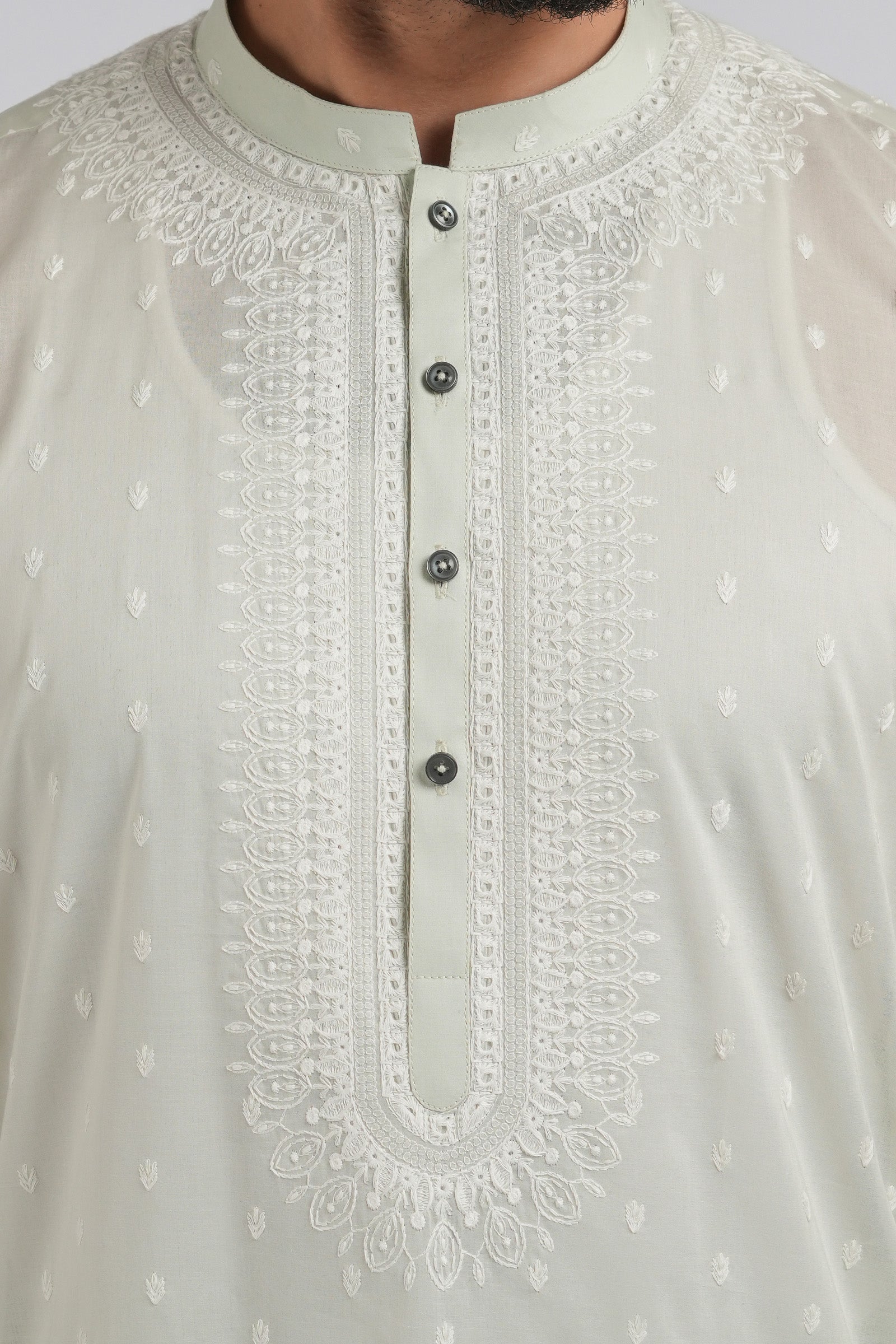 EMBROIDERED-KURTA-TROUSER-MINT KURTA TROUSER